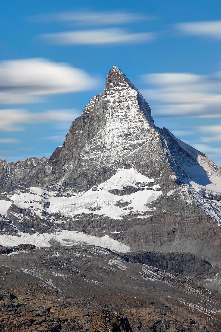Matterhorn, 4478m, Zermatt, Wallis, Schweizer Alpen, Schweiz, Europa