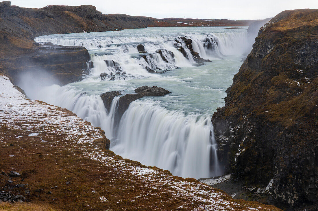 Gullfoss-Wasserfall, Island, Polarregionen