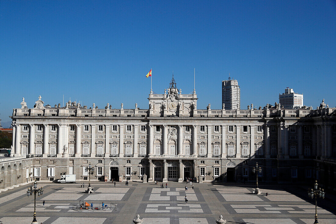 Fassade des Palacio Real (Königspalast), Madrid, Spanien, Europa