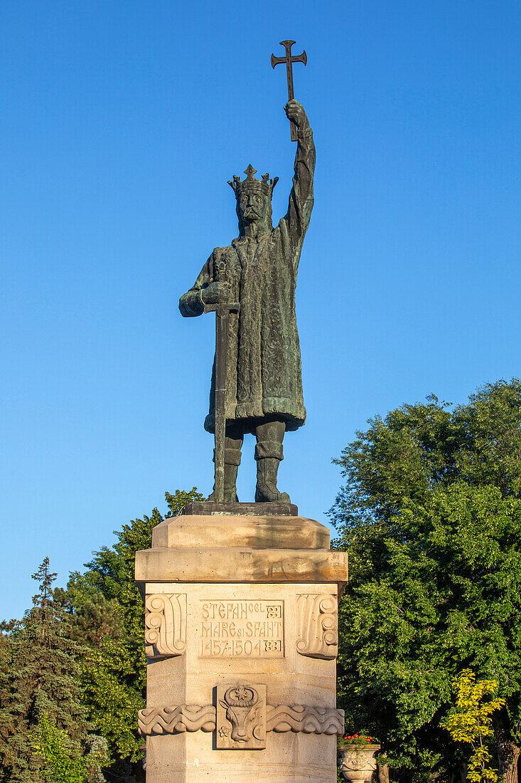 Statue von Stephan III. von Moldawien (Stephan der Große), Chisinau, Moldawien, Europa