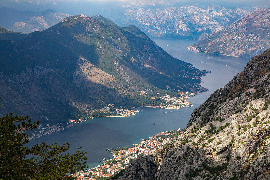 View of the Bay of Kotor, UNESCO World Heritage Site, Montenegro, Europe