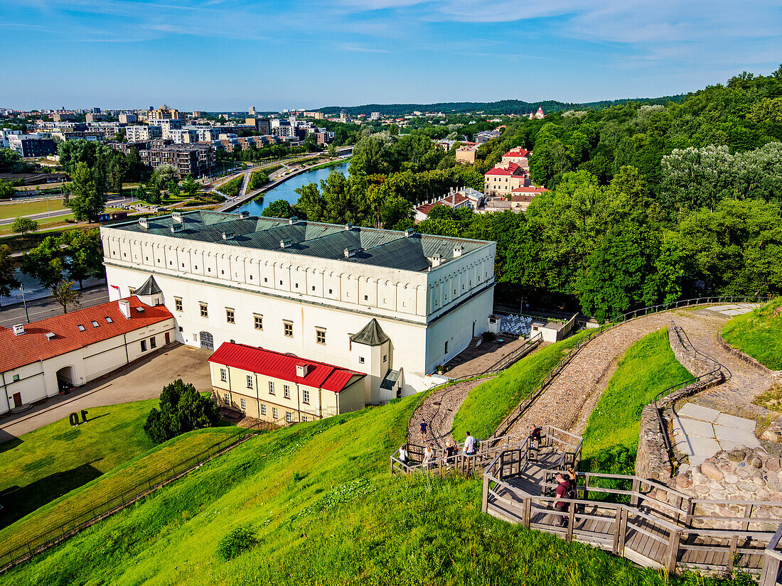 Museum of Applied Arts and Design, The Old Arsenal, elevated view, Vilnius, Lithuania, Europe