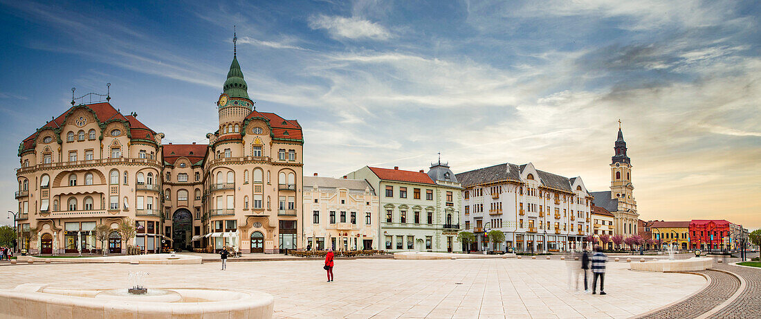 Historical buildings in Oradea, Romania, Europe