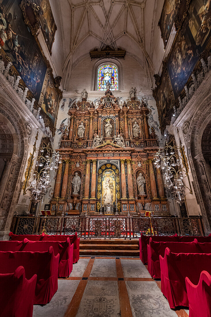 Interior of Seville Cathedral, UNESCO World Heritage Site, Seville, Andalucia, Spain, Europe