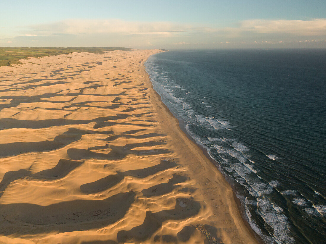 Aerial view of Sand Dunes, Addo Elephant National Park, Eastern Cape, South Africa, Africa