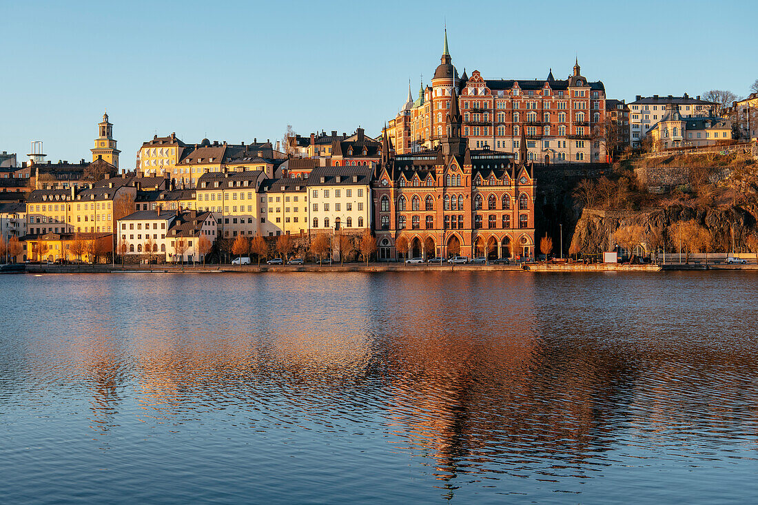 View towards Sodermalm, Stockholm, Sodermanland and Uppland, Sweden, Scandinavia, Europe