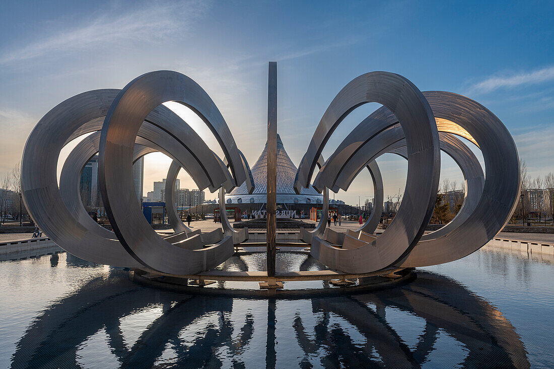 Lovers Park monument, Nur Sultan, formerly Astana, capital of Kazakhstan, Central Asia, Asia