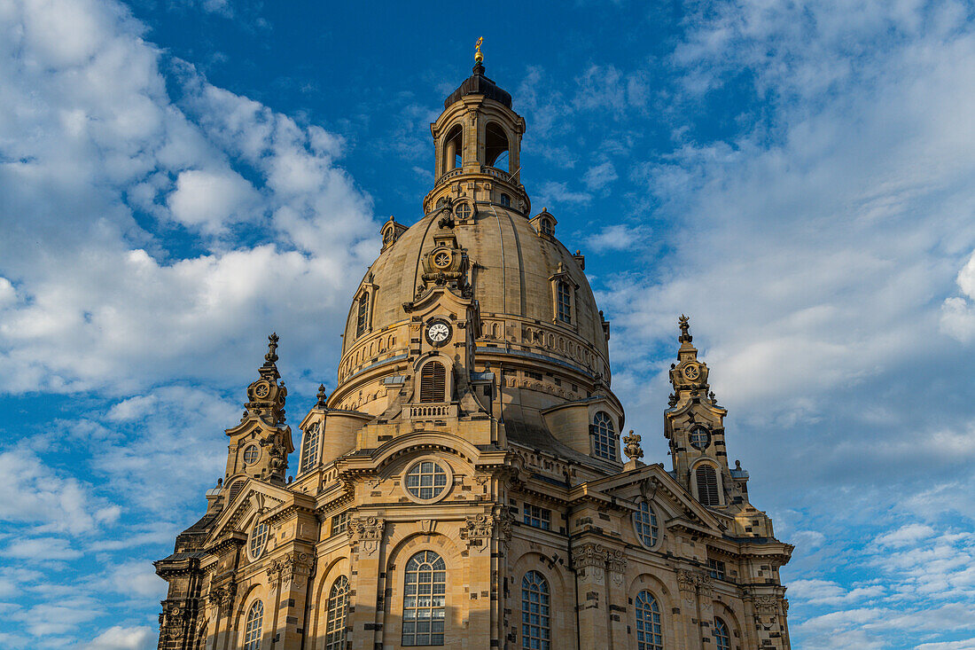 The restored Frauenkirche in Dresden, Saxony, Germany, Europe