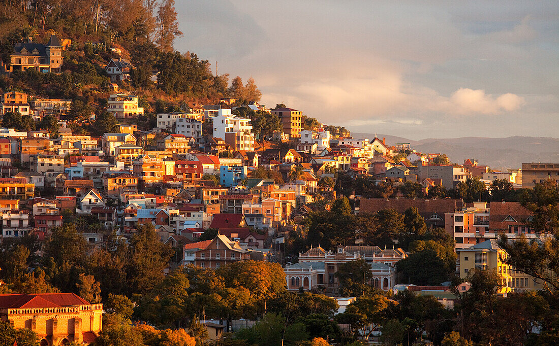 Hillside houses, Antananarivo, Madagascar, Africa