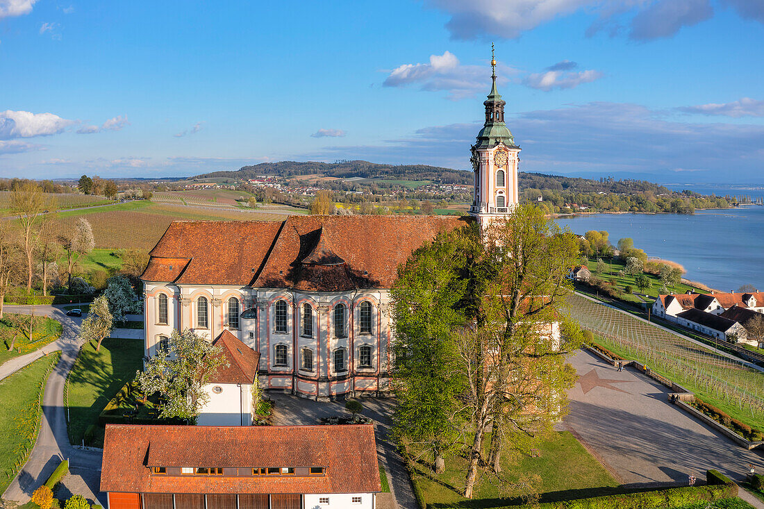 Wallfahrtskirche Birnau bei Birnau, Unteruhldingen, Bodensee, Oberschwaben, Baden Württemberg, Deutschland, Europa