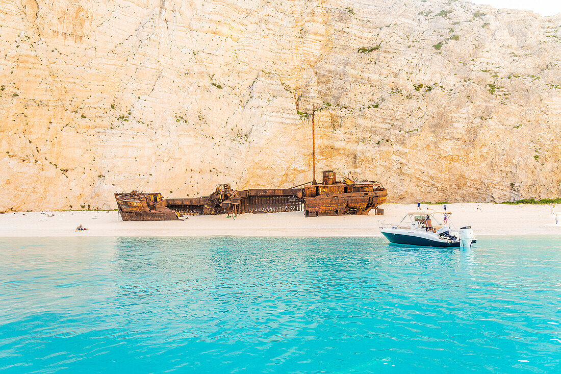 Navagio Beach (Schiffswrackstrand), Insel Zakynthos, Griechische Inseln, Griechenland, Europa