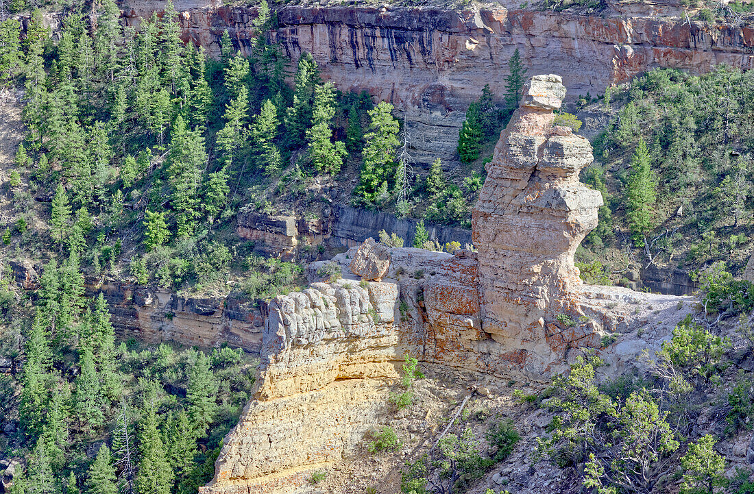 View of the formation called Duck On A Rock in the afternoon, Grand Canyon National Park, UNESCO World Heritage Site, Arizona, United States of America, North America