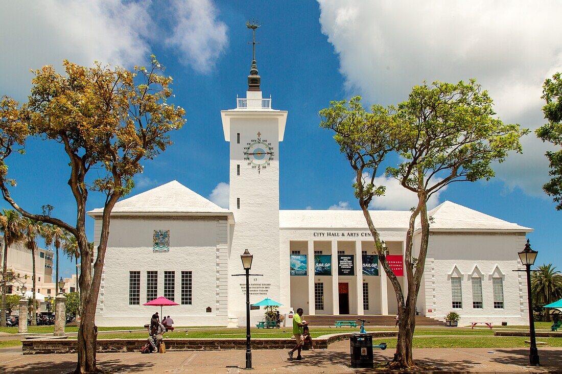 City Hall and Arts Centre, Hamilton, Bermuda, Atlantic, Central America