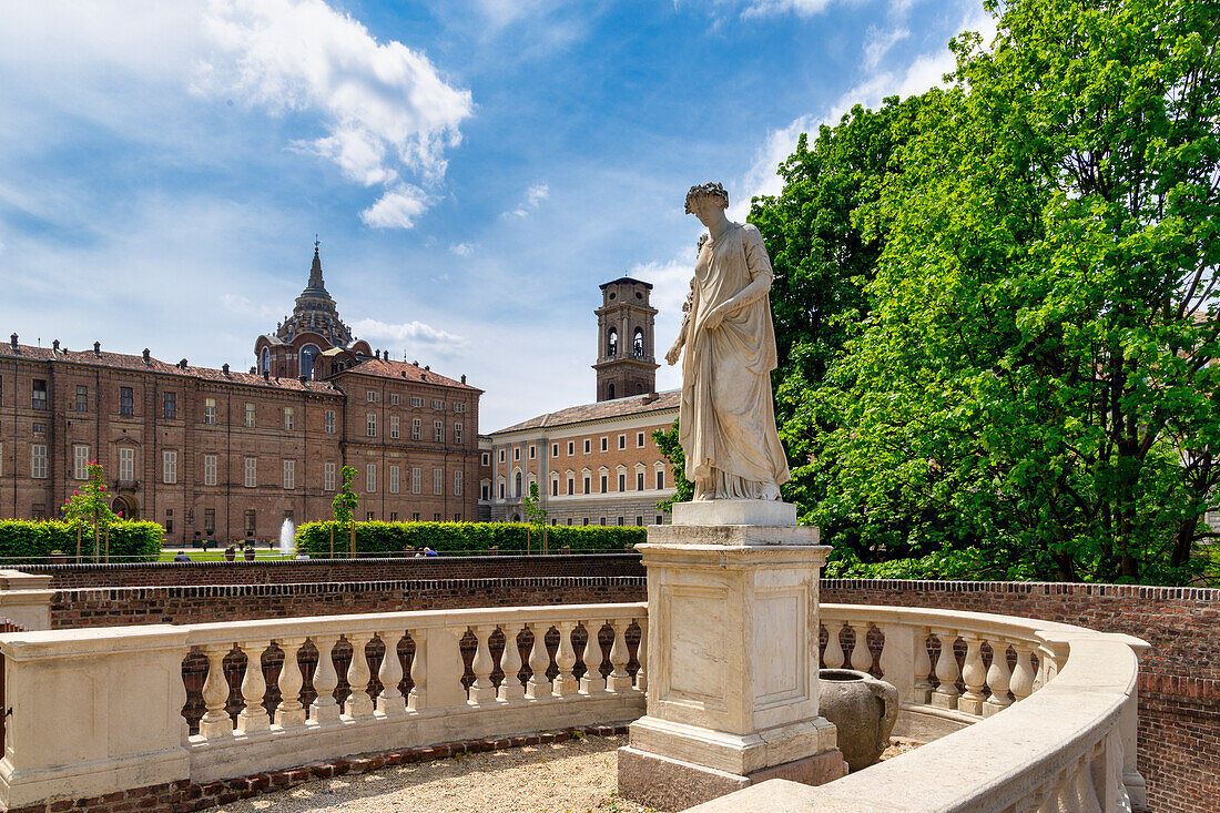 The gardens of the Royal Palace, Torino (Turin), Piedmont, Italy, Europe