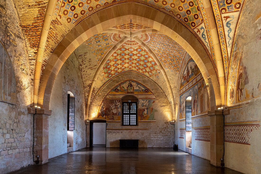 Hall of Justice, Rocca di Angera, Angera, Lake Maggiore, Varese district, Lombardy, Italy, Europe