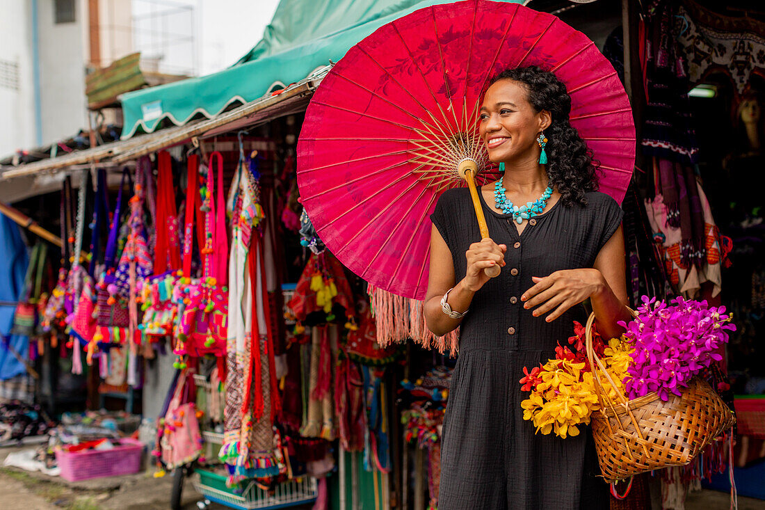 Woman at Hmong Market, Thailand, Southeast Asia, Asia