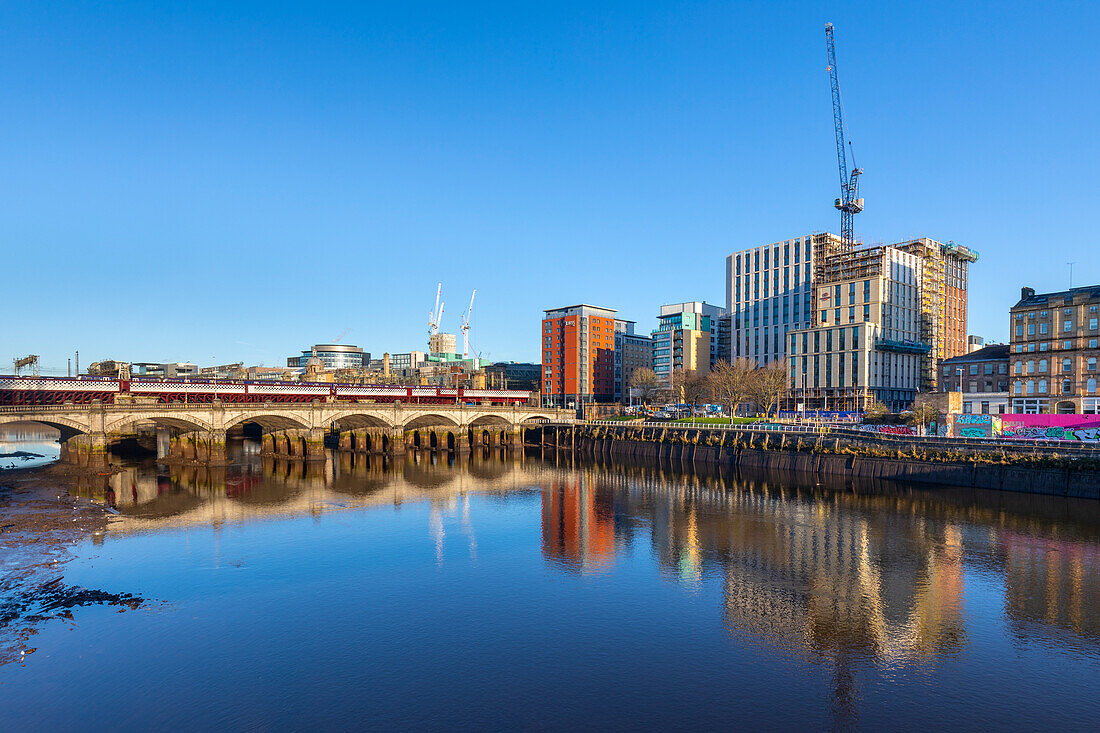 King George V Bridge, River Clyde, Glasgow, Schottland, Vereinigtes Königreich, Europa