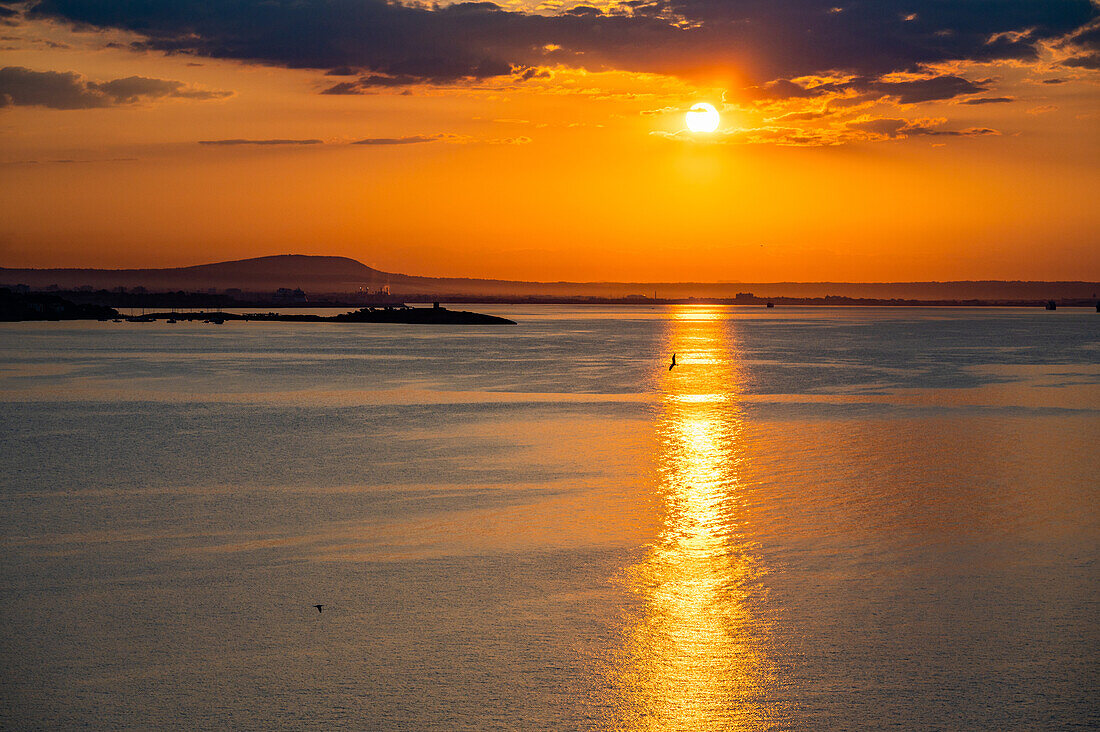 Sunrise over Palma, Mallorca, Balearic Islands, Spain, Mediterranean, Europe