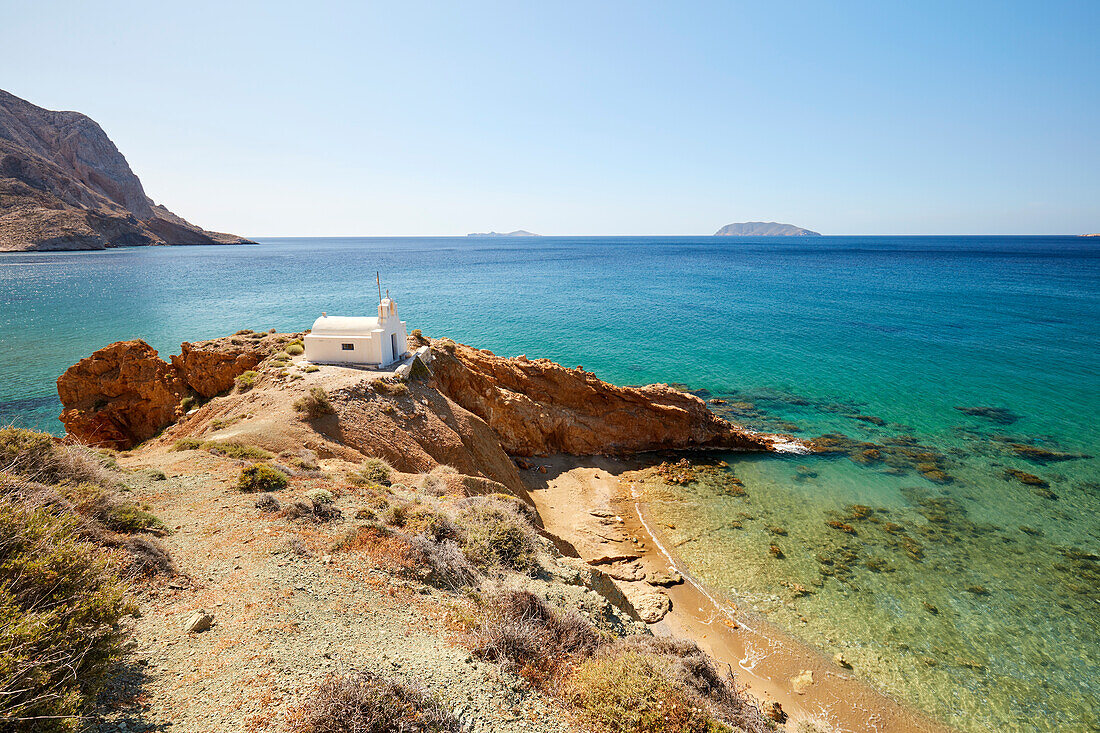 Anargyri beach on Anafi island, Cyclades, Greek Islands, Greece, Europe