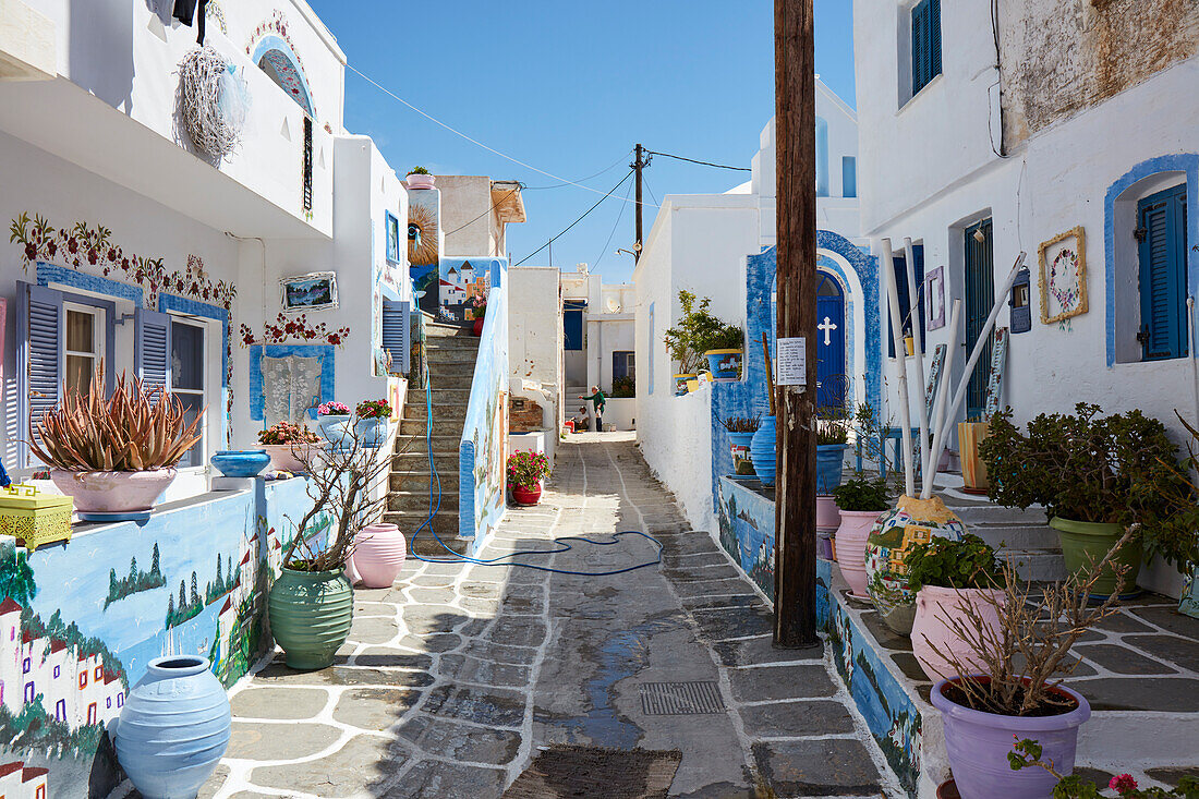 Picturesque Chora of Kythnos island, Cyclades, Greek Islands, Greece, Europe