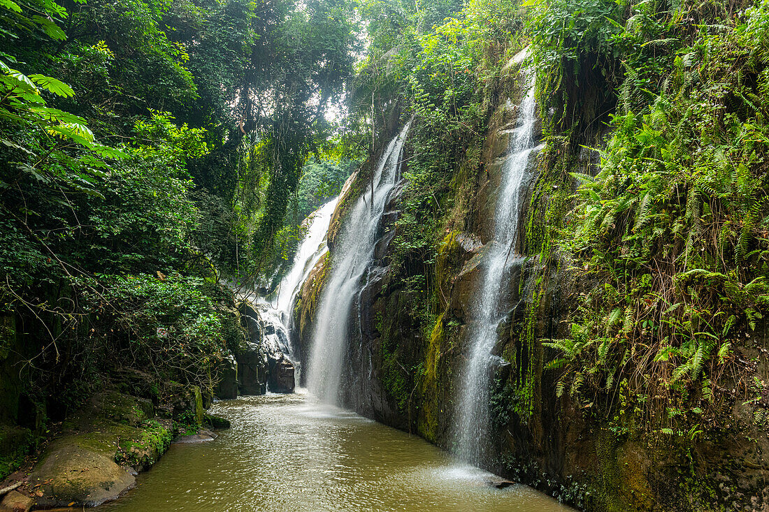 Small waterfalls near the Zongo waterfall, Democratic Republic of the Congo, Africa