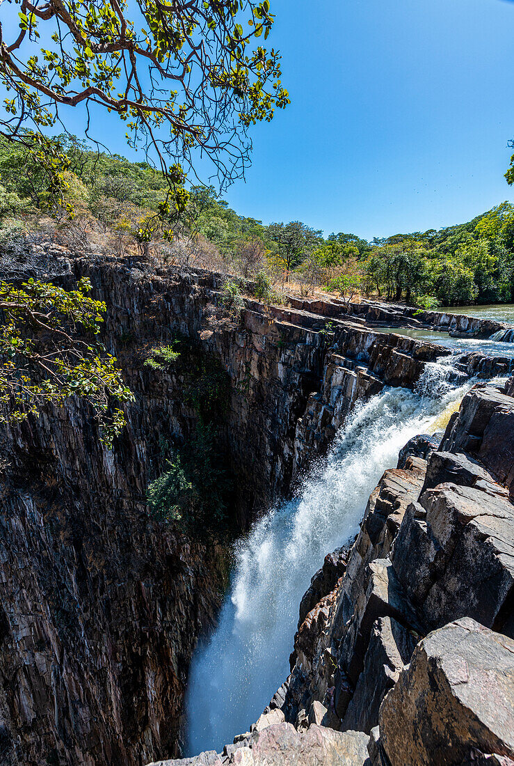 Kalambo falls, border between Zambia and Tanzania, Africa