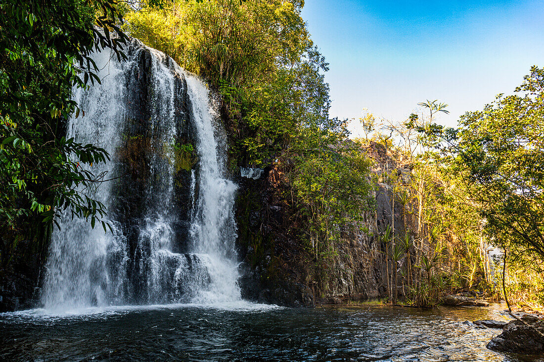 Ntumba Chushi Falls (Ntumbachushi Falls) am Ngona-Fluss, nördliches Sambia, Afrika