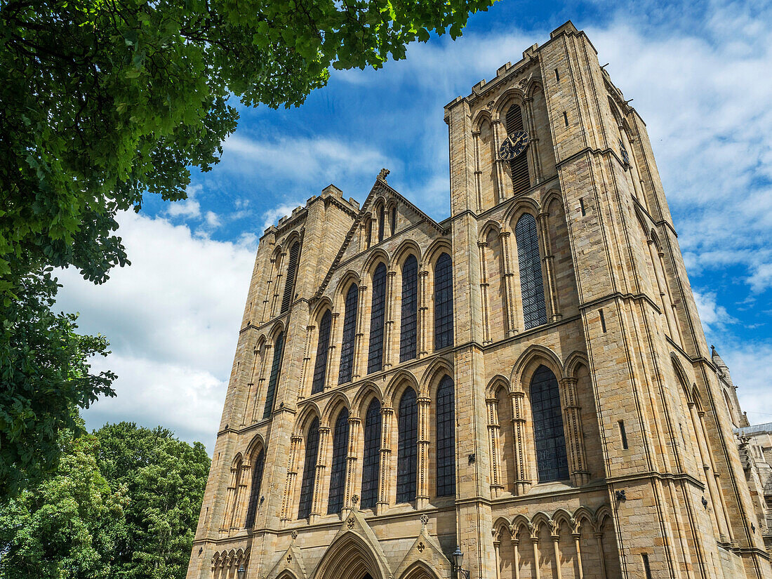 Kathedrale von Ripon im Sommer, Ripon, Yorkshire, England, Vereinigtes Königreich, Europa