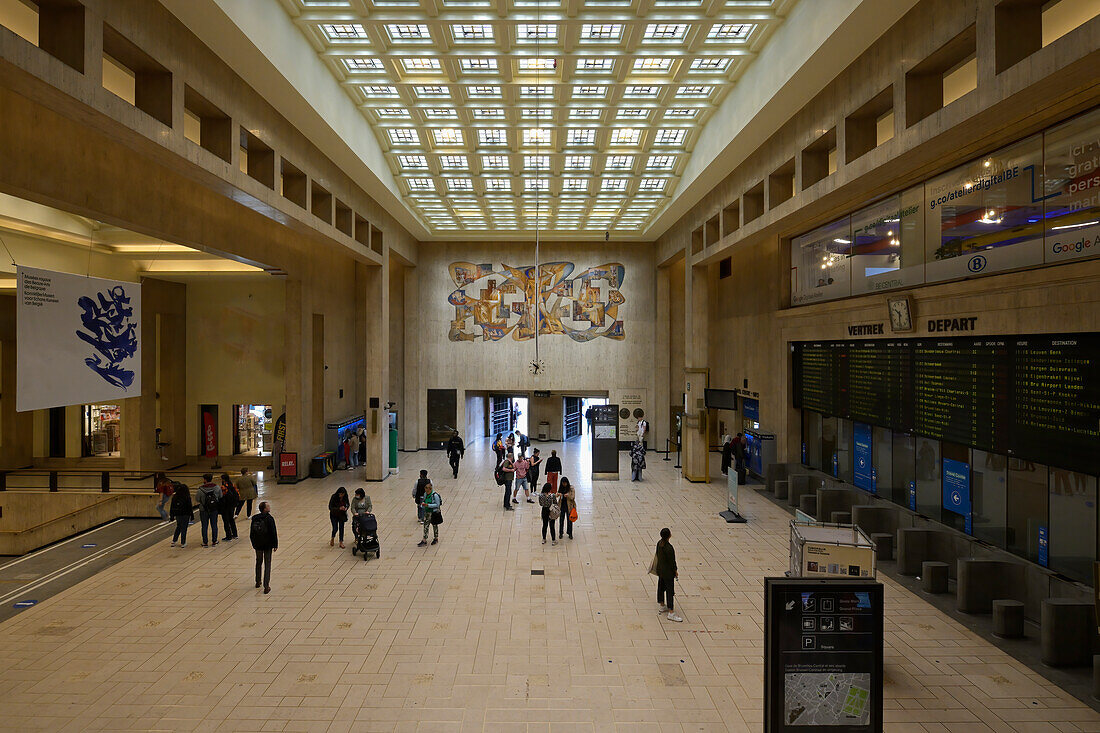 Main Hall, Brussels Central station, Brussels, Belgium, Europe