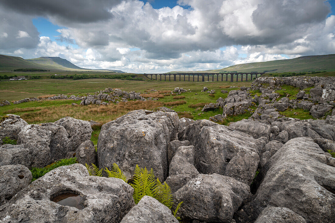 Ribblehead Viaduct in the Yorkshire Dales National Park, North Yorkshire, England, United Kingdom, Europe