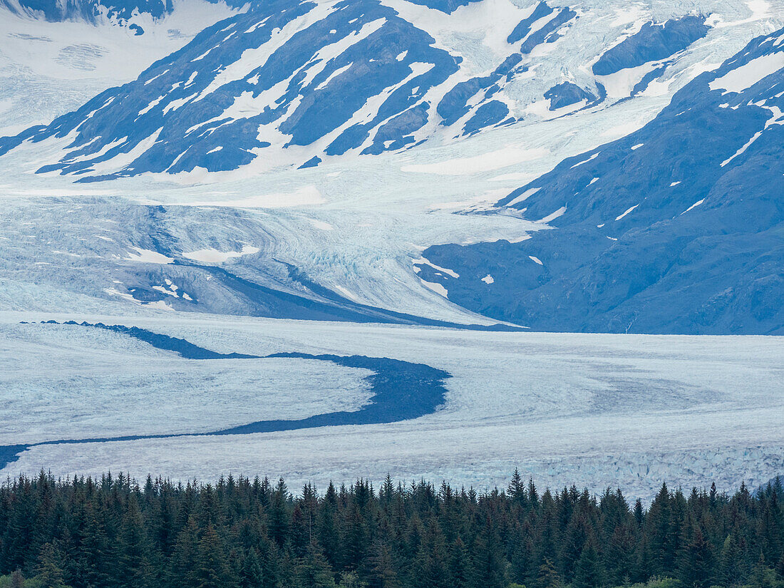 A glacier in Resurrection Bay, gateway to the Kenai Fjords in Kenai Fjords National Park, Alaska, United States of America, North America