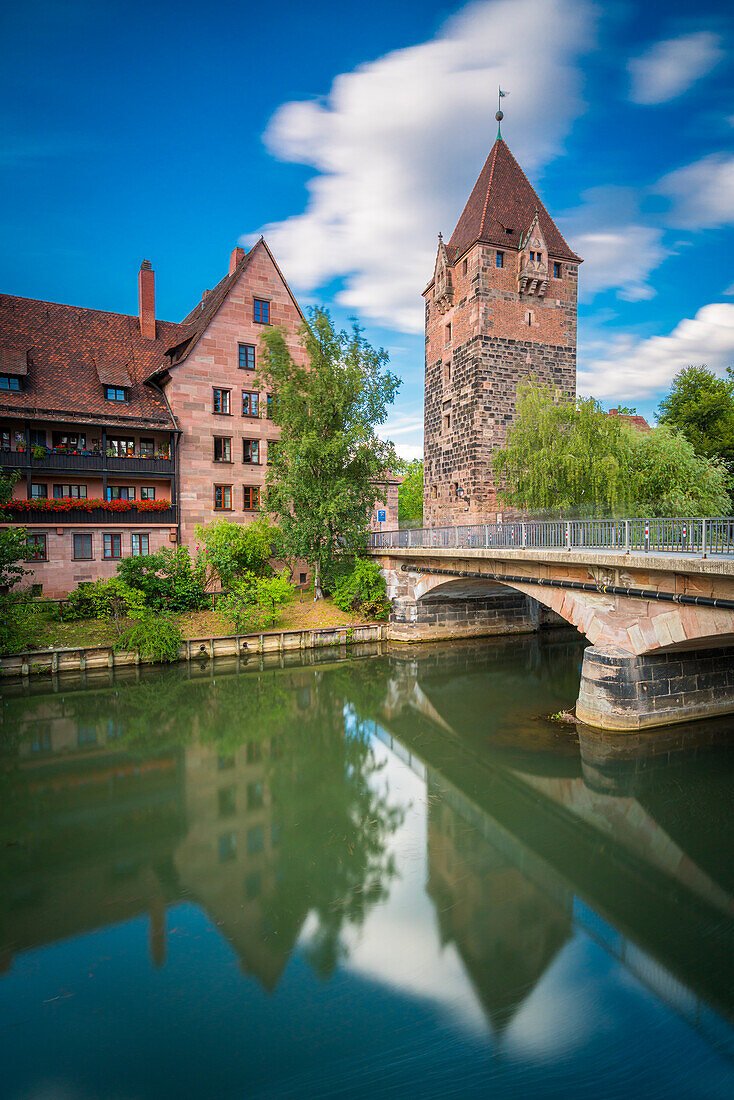 Obere Karlsbrucke, Nuremberg, Bavaria, Germany, Europe