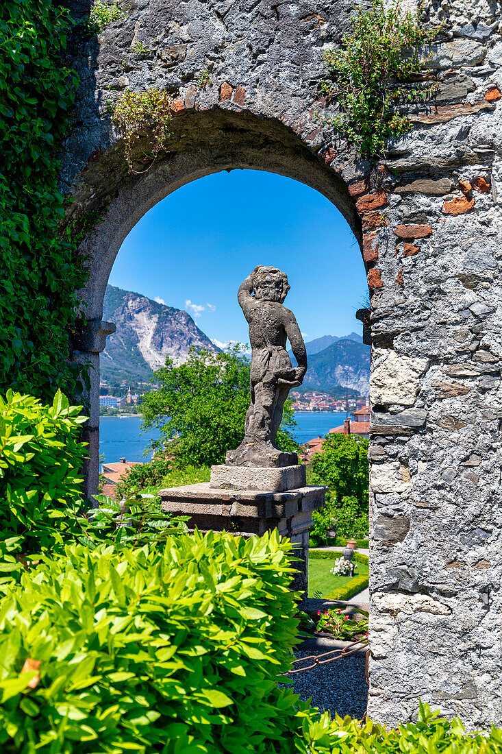 Die Gärten des Palazzo Borromeo, Isola Bella, Lago Maggiore, Bezirk Verbania, Piemont, Italienische Seen, Italien, Europa
