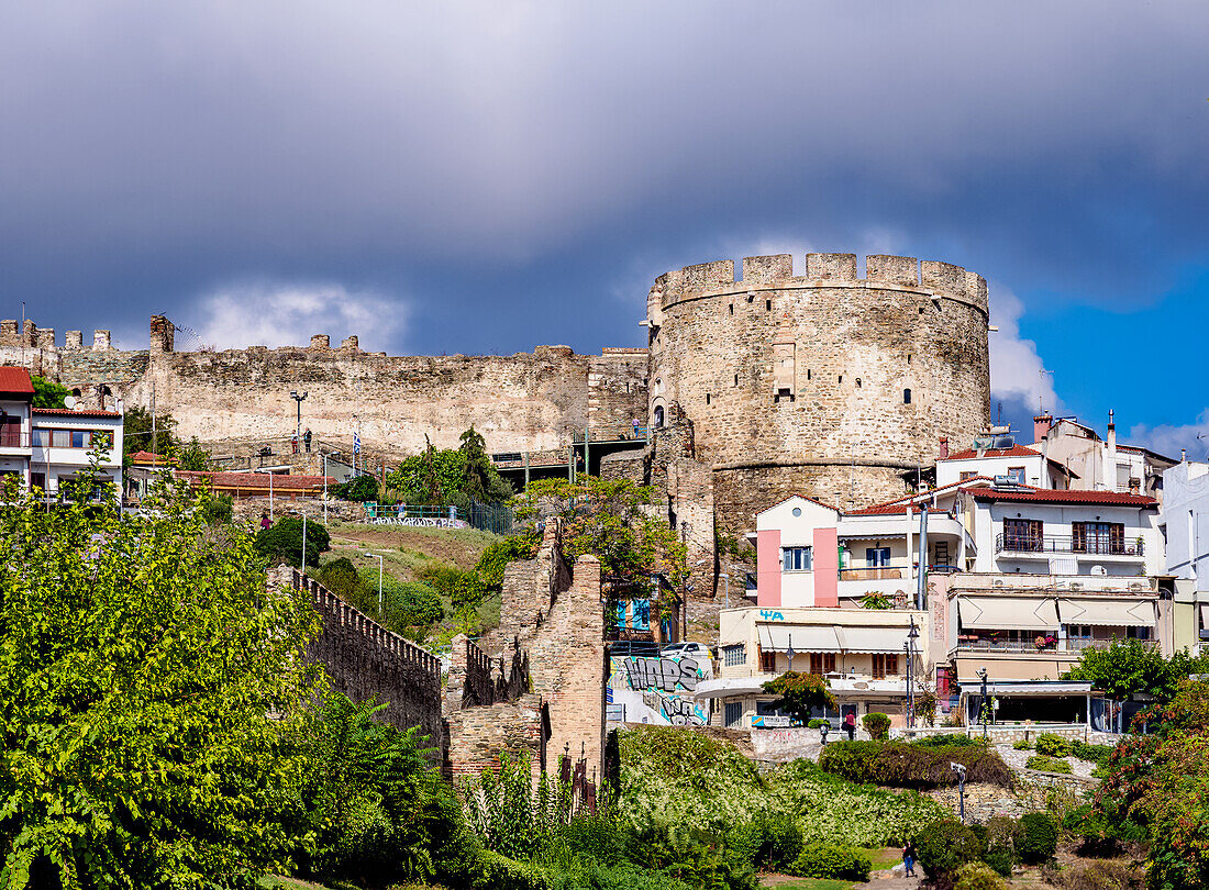 Trigonion Tower and City Walls, UNESCO World Heritage Site, Thessaloniki, Central Macedonia, Greece, Europe