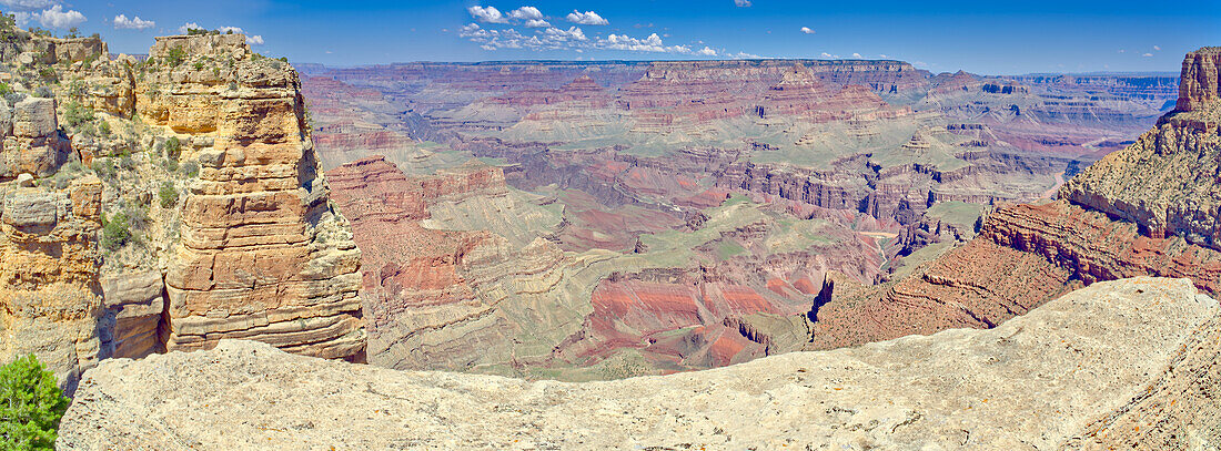 Grand Canyon viewed from the cliffs east of Moran Point, Grand Canyon National Park, UNESCO World Heritage Site, Arizona, United States of America, North America