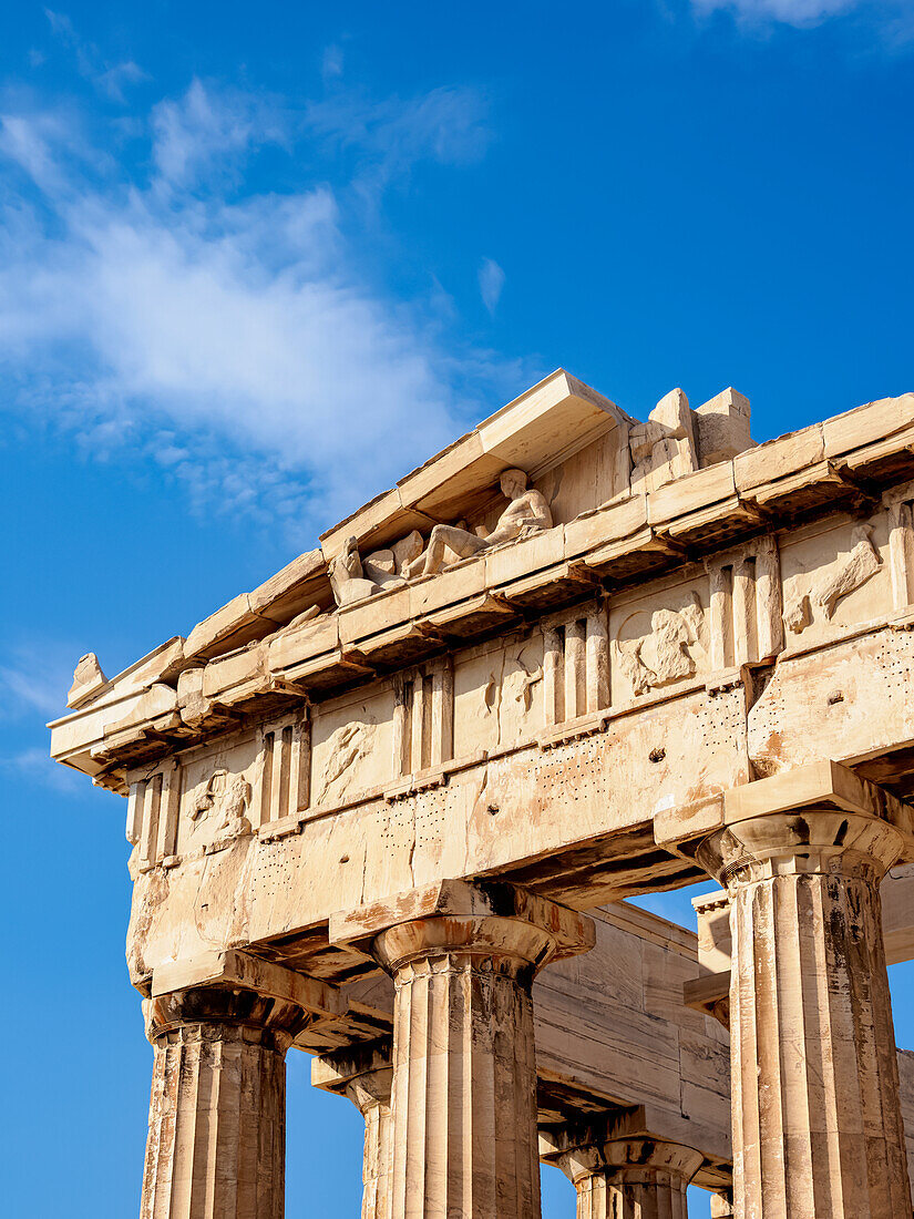 Parthenon, Detailansicht, Akropolis, UNESCO-Welterbestätte, Athen, Attika, Griechenland, Europa
