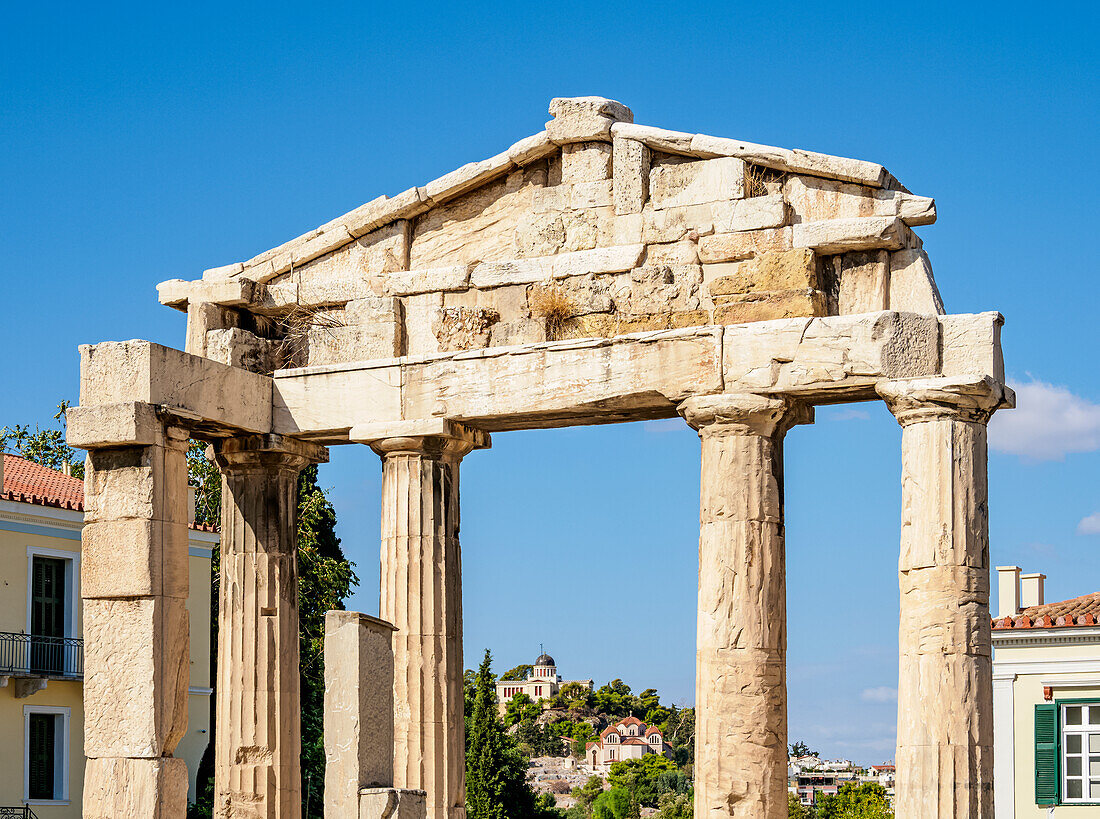 Gate of Athena Archegetis, Roman Forum, Athens, Attica, Greece, Europe