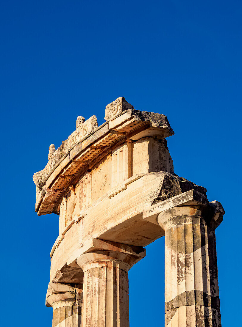Tholos von Delphi, Detailaufnahme, Tempel der Athena Pronaia, Delphi, UNESCO-Weltkulturerbe, Phokis, Griechenland, Europa
