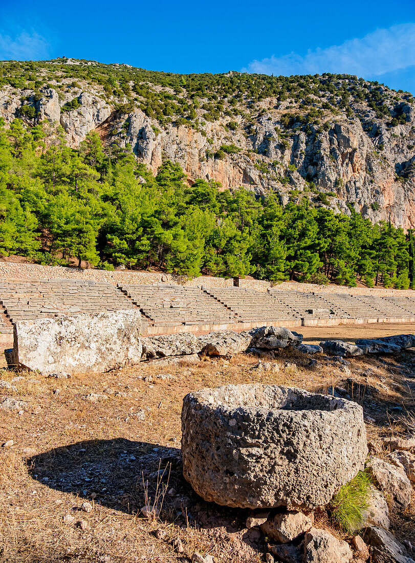 Ancient Stadium, Delphi, UNESCO World Heritage Site, Phocis, Greece, Europe