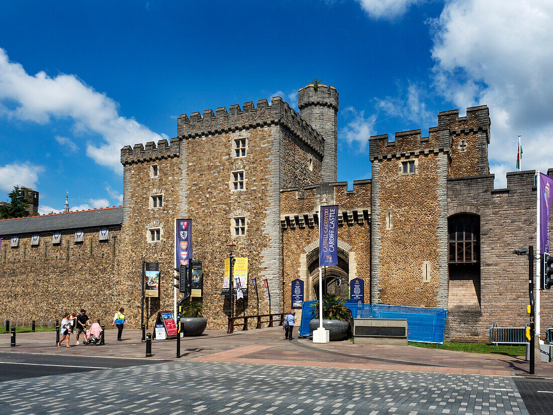 Cardiff Castle, Cardiff, Wales, Vereinigtes Königreich, Europa