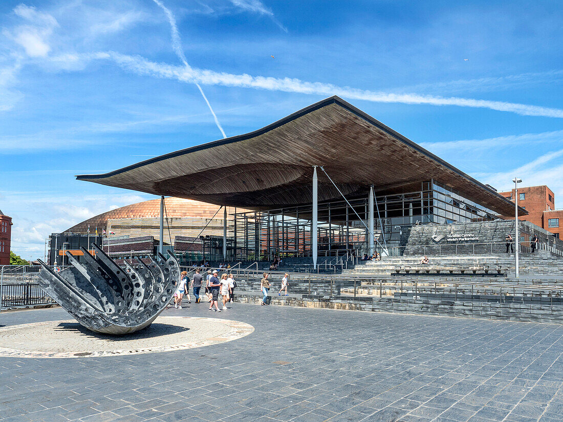 The Senedd Building, Cardiff, Wales, United Kingdom, Europe