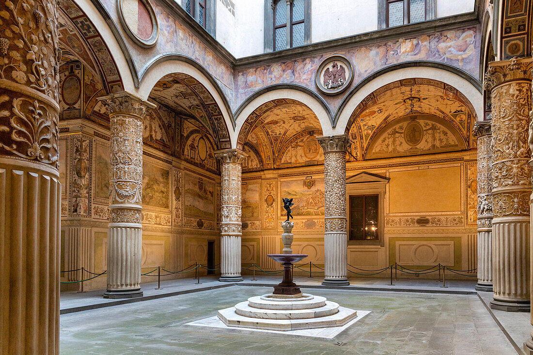 Der Innenhof des Palazzo Vecchio, Florenz, UNESCO-Weltkulturerbe, Toskana, Italien, Europa