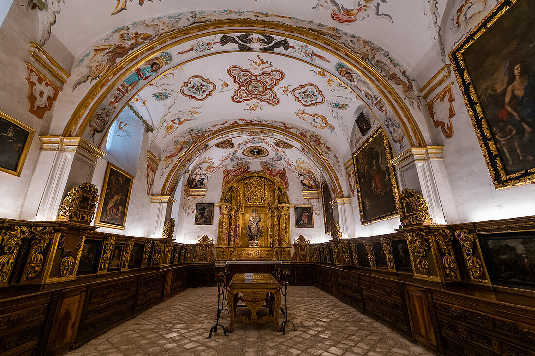 Sakristei, Yuso-Kloster, UNESCO-Weltkulturerbe, Klöster von San Millan de la Cogolla, La Rioja, Spanien, Europa