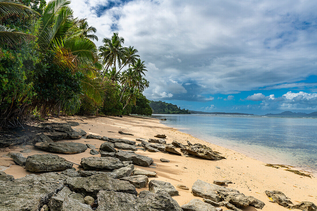 Weißer Sandstrand, Bouma National Park, Taveuni, Fidschi, Südpazifik, Pazifik