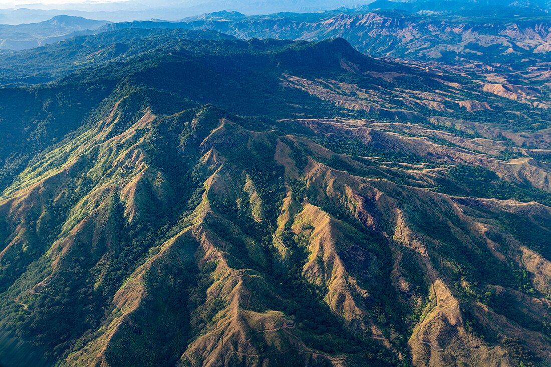 Luftaufnahme von Viti Levu, Fidschi, Südpazifik, Pazifik