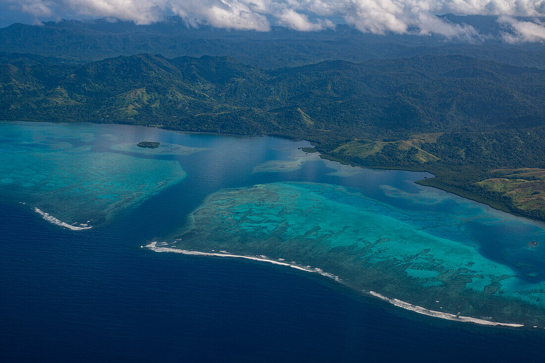 Aerial of Vanua Levu, Fiji, South Pacific, Pacific