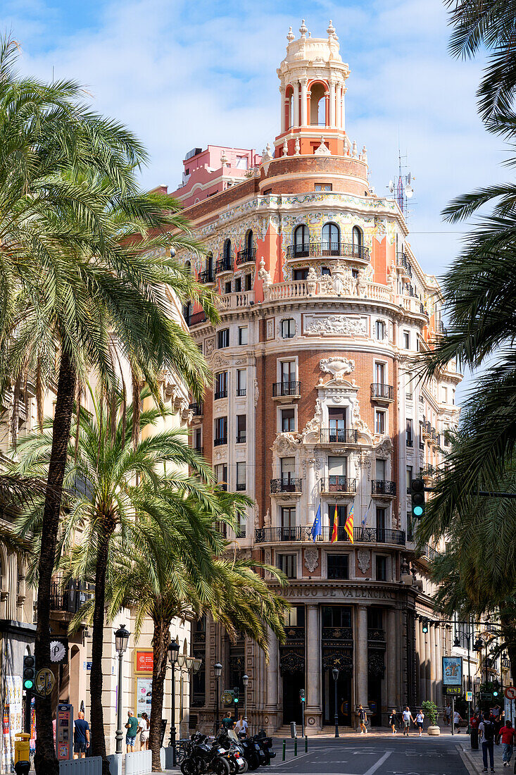 Gebäude der Banco de Valencia, Valencia, Spanien, Europa