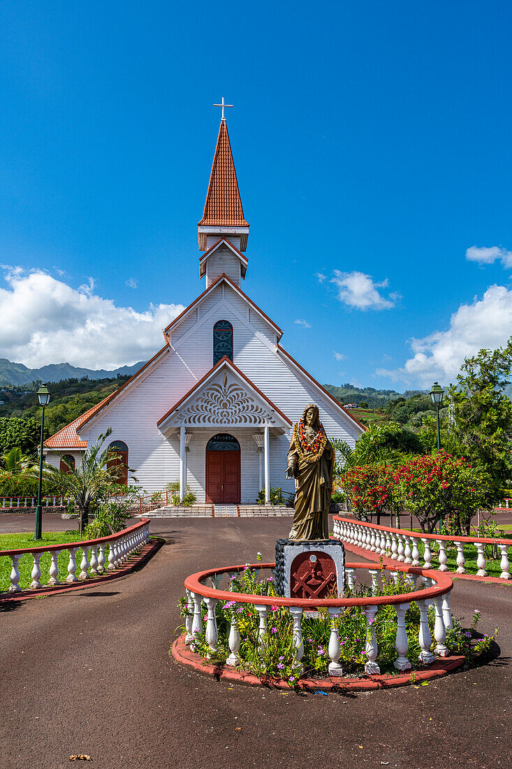 Katholische Kathedrale von Papeete, Tahiti, Gesellschaftsinseln, Französisch-Polynesien, Südpazifik, Pazifik