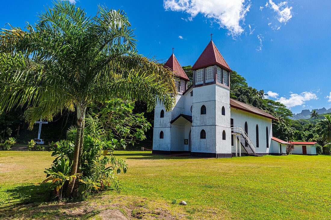 Eglise de la Sainte Famille Catholic Church in Haapiti, Moorea (Mo'orea), Society Islands, French Polynesia, South Pacific, Pacific