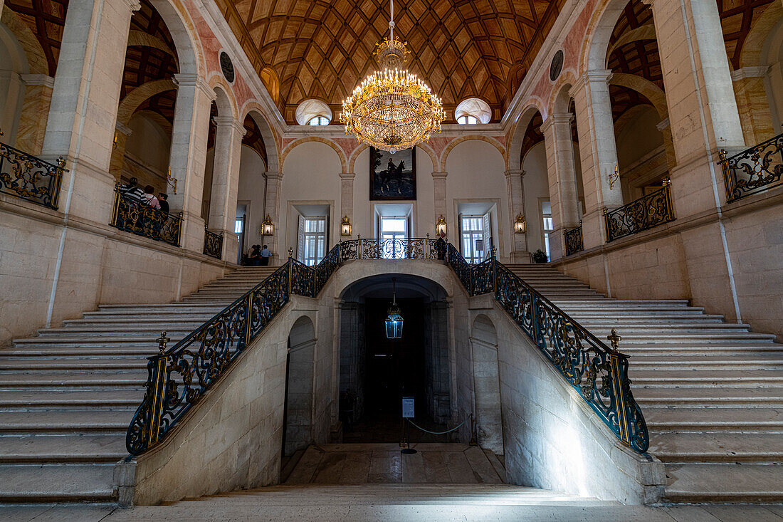 Entrance portal of the Royal Palace of Aranjuez, UNESCO World Heritage Site, Madrid Province, Spain, Europe